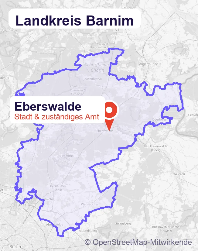 Karte: Schulbegleitung in Eberswalde und Umgebung