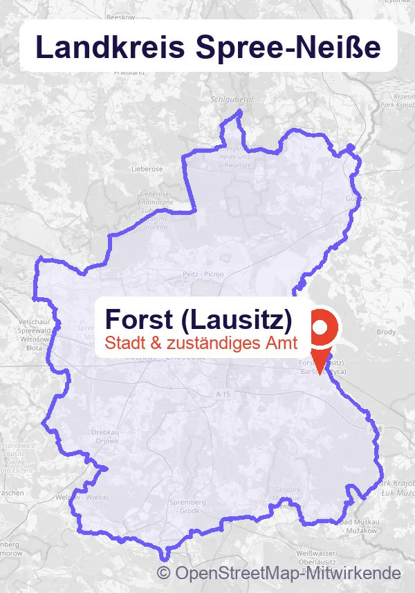 Karte: Schulbegleitung in Forst (Lausitz) und Umgebung