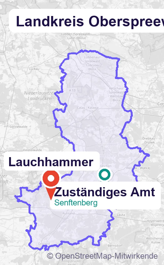 Karte: Schulbegleitung in Lauchhammer und Umgebung