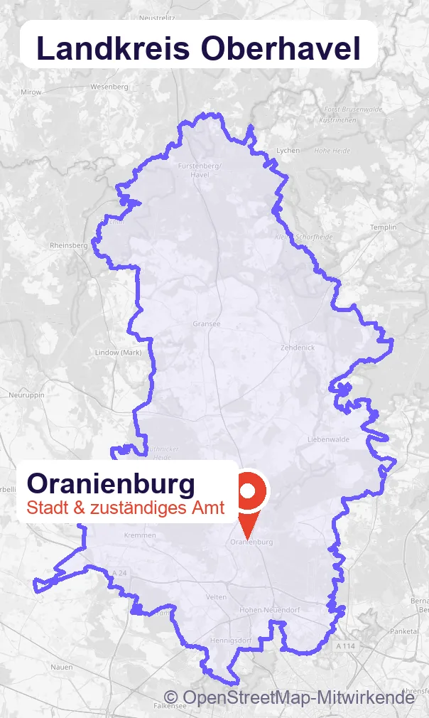 Karte: Schulbegleitung in Oranienburg und Umgebung