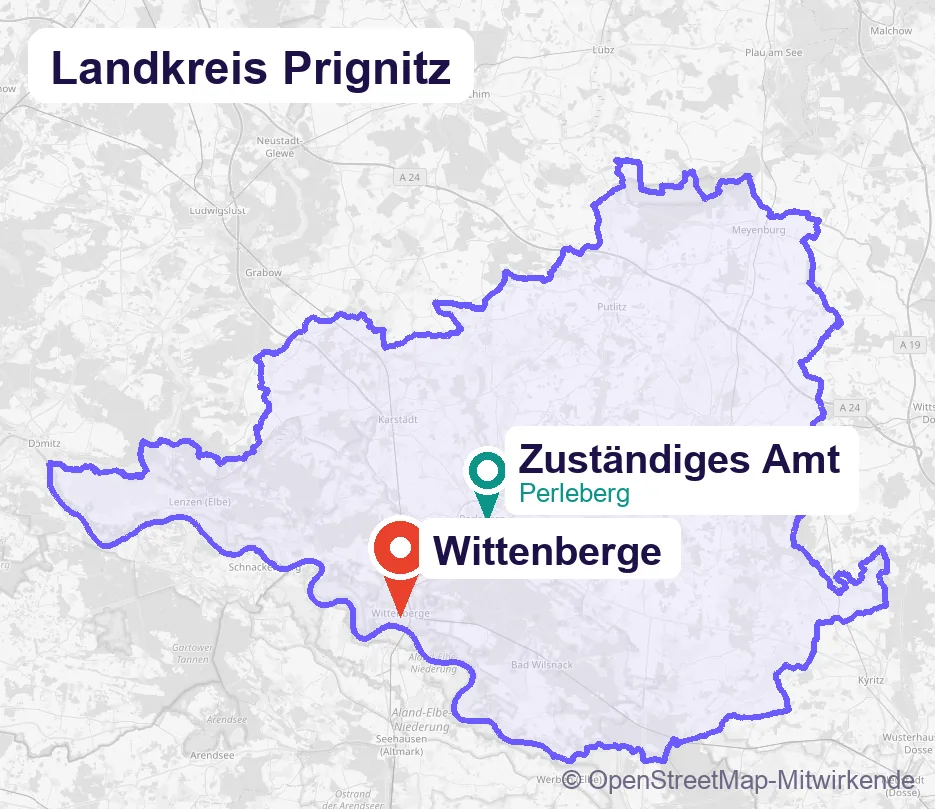 Karte: Schulbegleitung in Wittenberge und Umgebung